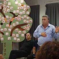 עמיר פרץ ודני עטר בכנס העבודה. | ישי פרידמן