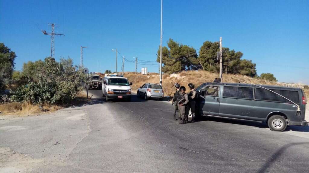 זירת הפיגוע בגוש עציון. | אריה סביר/TPS