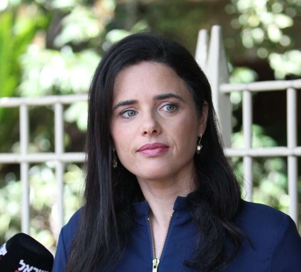 איילת שקד לאחר ההודעה על איחוד המפלגות. | קוקו