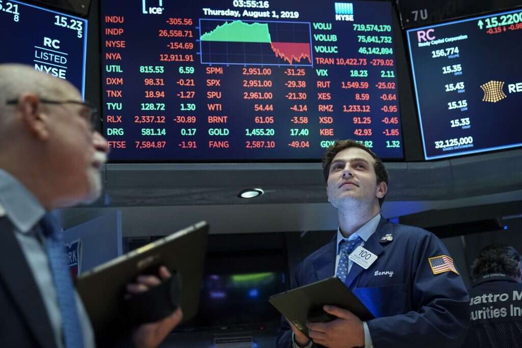 ירידות שערים בבורסה. | AFP