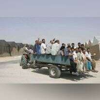 פלסטינים באים לפרק את החממות בישוב בדולח, קיץ 2005. | מרים צחי