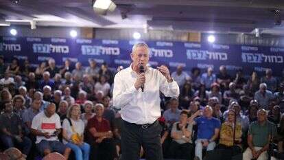 גנץ בכנס בנס ציונה, השבוע. | אלעד מלכה