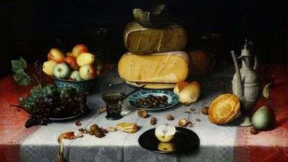 אוכל אינו רק צורך קיומי, אלא תשוקה המסעירה את החושים. ציור: פלוריס ון-דייק, שולחן עם גבינות ופירות, צבעי שמן על עץ, סביבות 1615. רייקסמוזיאום, אמסטרדם. | גטי אימג'ס. אוכל אינו רק צורך קיומי, אלא תשוקה המסעירה את החושים. ציור: פלוריס ון-דייק, שולחן עם גבינות ופירות, צבעי שמן על עץ, סביבות 1615. רייקסמוזיאום, אמסטרדם. | גטי אימג'ס.