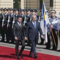 נתניהו עם זלנסקי בארמון הנשיאות בקייב, 2019 | EPA