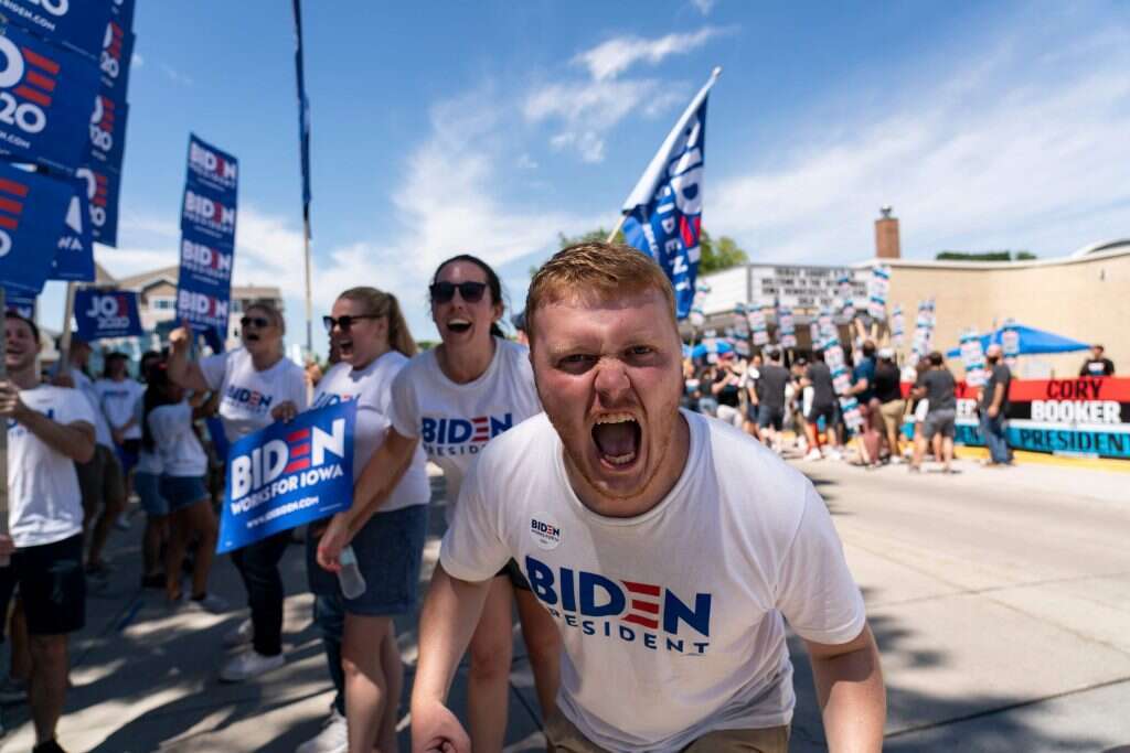 מעריציו של ג'ו ביידן בעצרת בחירות. | AFP