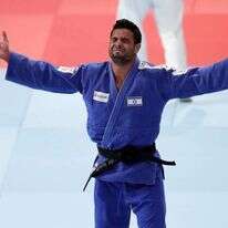 שגיא מוקי לאחר זכייתו בגמר אליפות העולם בג'ודו, טוקיו. | גטי אימג'ס