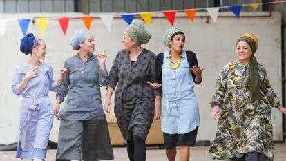 "הגבולות שלנו אינם גחמה". דין דין אביב, שני שח"ם, רוחמה בן-יוסף, שרון רוטר ורחלי מושקוביץ, השבוע. | יוסי אלוני