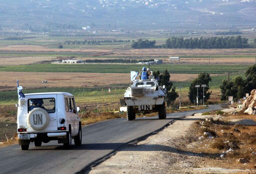 רכבי האו"ם בגבול הצפון. | AFP