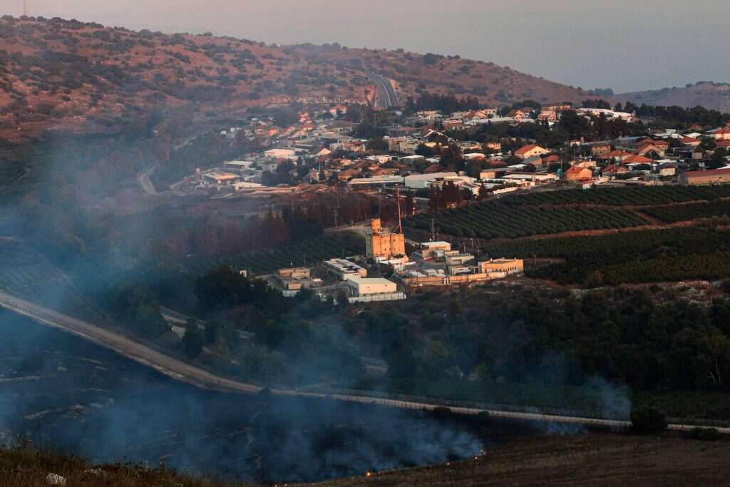 השטח הבוער בסמוך לגבול, אתמול. | AFP