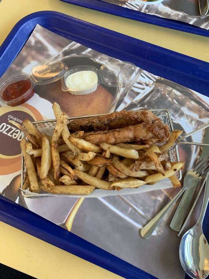 פיש אנד צ'יפס במזנון הכנסת Mezzo