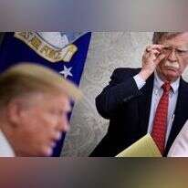 בולטון וטראמפ. | AFP