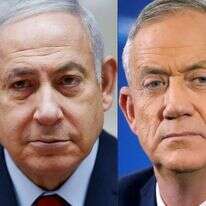בני גנץ ובנימין נתניהו. | AFP בני גנץ ובנימין נתניהו. | AFP