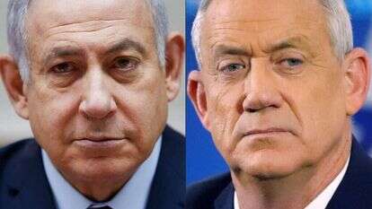 בני גנץ ובנימין נתניהו. | AFP בני גנץ ובנימין נתניהו. | AFP