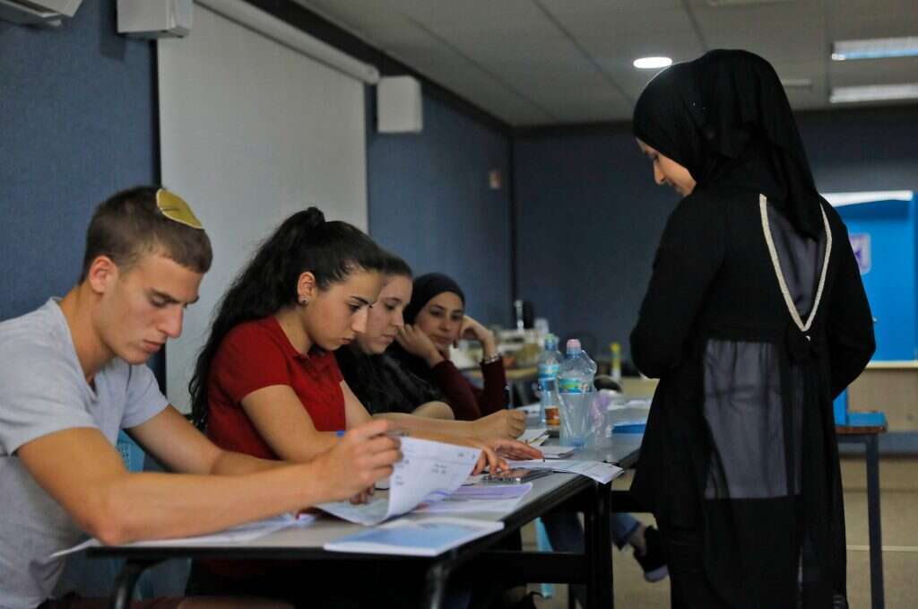 הצבעה במגזר הערבי. | AFP