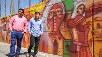 קייזלר (מימין) וענבר בכפר-קאסם. | יוסי אלוני