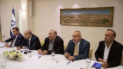 הרשימה המשותפת בבית הנשיא. | יונתן זינדל, פלאש 90