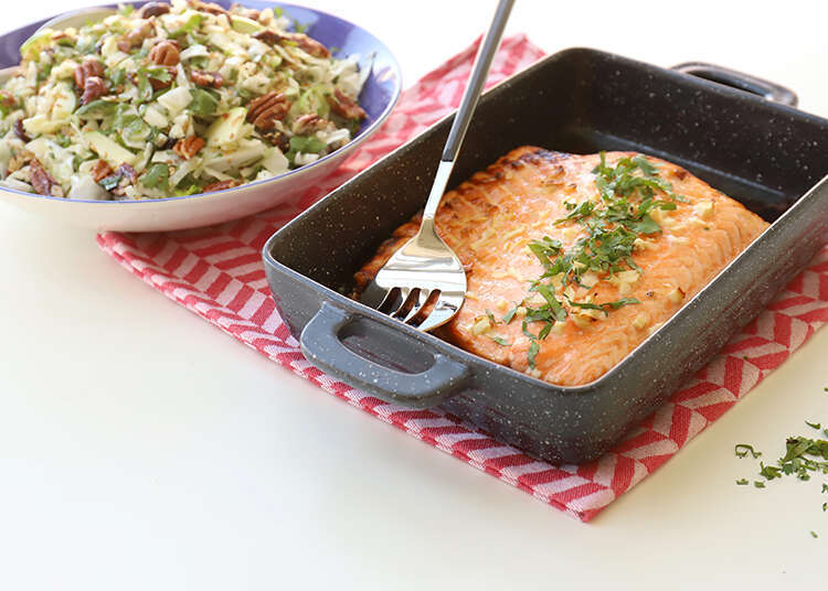 סלמון אפוי בדבש ובשום. | אפרת ליכטנשטט