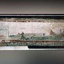 ציור קיר בקטקומבה של קליסטוס, תחילת המאה ה 3. | המוזיאון הארכיאולוגי של הוותיקן