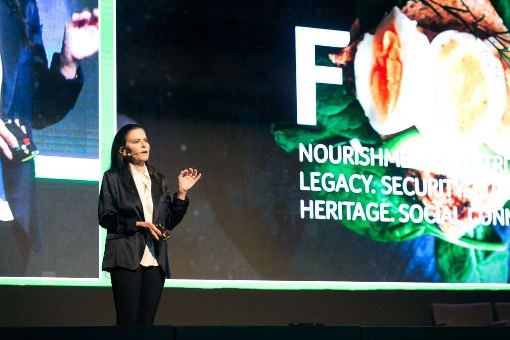 עפרה שטראוס בכנס FoodTechIL, בשבוע שעבר. | אחיקם בן-יוסף