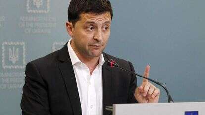 נשיא אוקראינה ולדומיר זלנסקי. | EPA