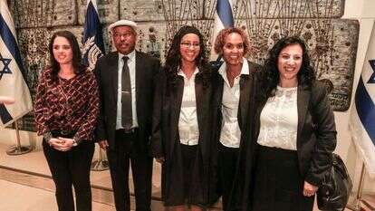 טקס השבעתן של השופטות אדנקו סבחת-חיימוביץ' ואסתר טפטה גרדי בבית הנשיא, דצמבר 2016. | אורן בן-חקון