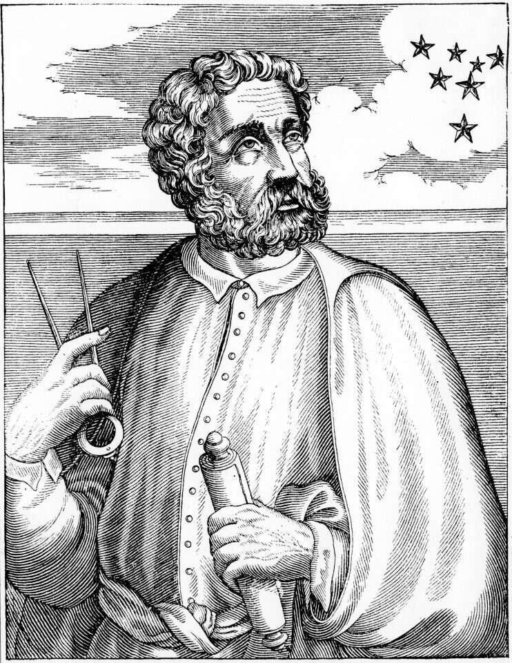 שרידי המסע שבו לחוף מבטחים, ואלקנו הפך לגיבור לאומי. הספינה ויקטוריה מגיעה לחופי ספרד. איור: גטי אימג'ס שרידי המסע שבו לחוף מבטחים, ואלקנו הפך לגיבור לאומי. הספינה ויקטוריה מגיעה לחופי ספרד. איור: גטי אימג'ס