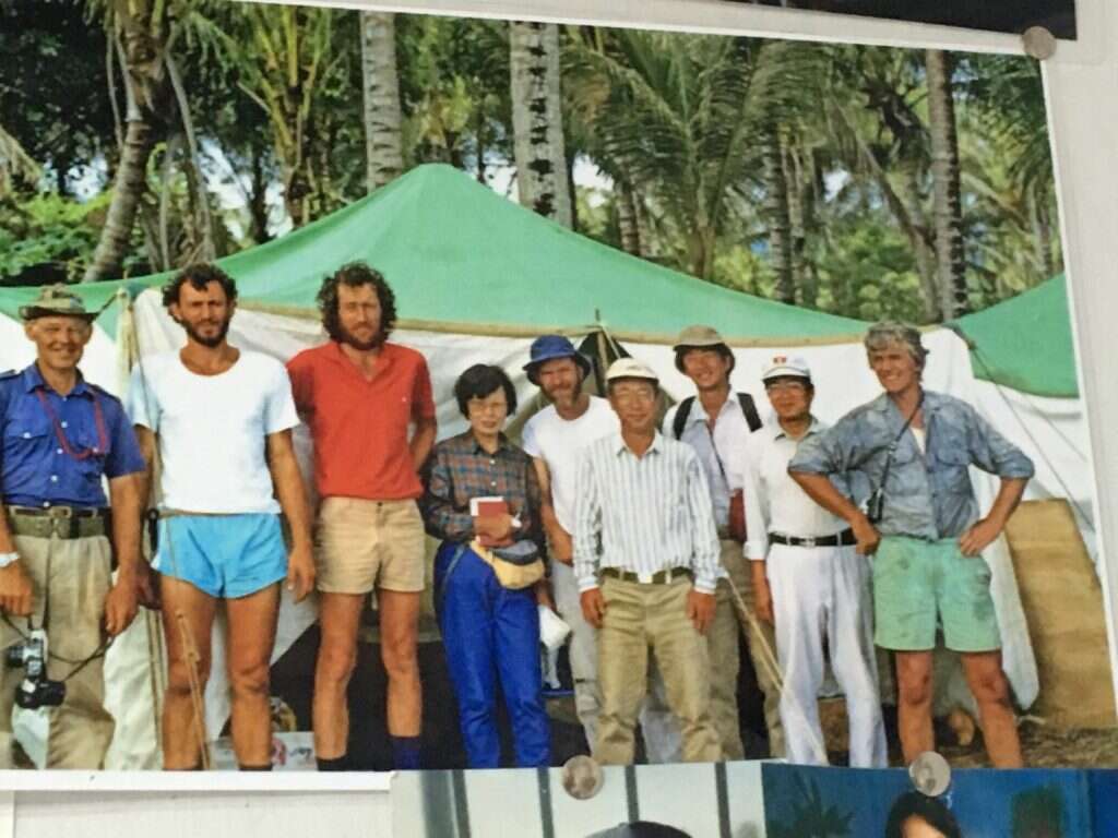 חברי המשלחת.ראשון מימין:צ'אפל, חמישי: שטיין. | באדיבות פרופ' מוטי שטיין