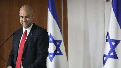 אמיר אוחנה בנאומו הערב. | יונתן זינדל, פלאש 90