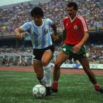 מראדונה בימיו כשחקן. | גטי אימג'ס