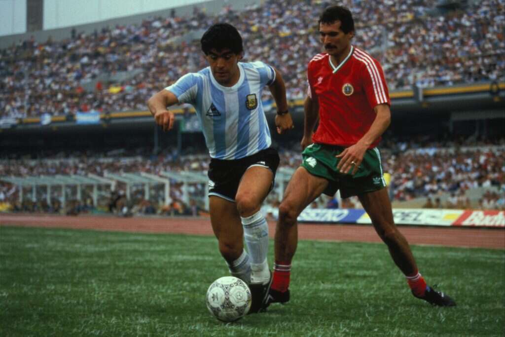 מראדונה בימיו כשחקן. | גטי אימג'ס