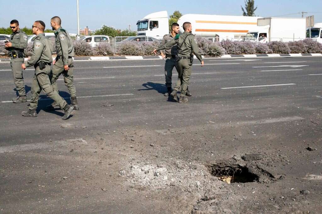 נפילה באשדוד. | AFP נפילה באשדוד. | AFP