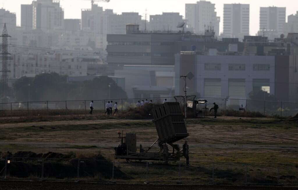 סוללת כיפת ברזל באשדוד. | EPA סוללת כיפת ברזל באשדוד. | EPA