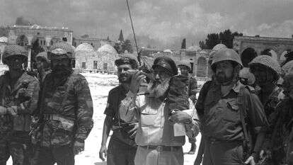 הרב גורן בהר הבית, מלחמת ששת הימים, 1967. | אלי לנדאו, לע"מ