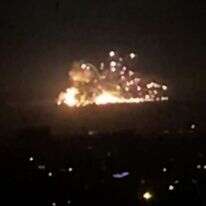 הפצצה שיוחסה לישראל בסוריה. | AFP