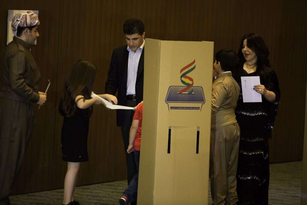 רגע היסטורי שהתמוסס בגלל הכתף הקרה מוושינגטון. משאל העם על עצמאות כורדיסטן. | גטי אימג'ס