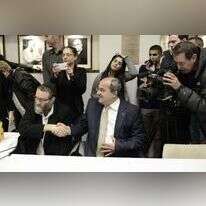 חברי הכנסת טיבי וגפני במסיבת עיתונאים משותפת, 2014. | תומר נויברג, פלאש 90