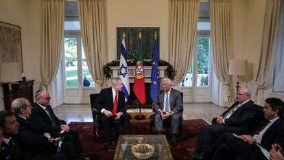 נתניהו וראש ממשלת פורטוגל, אתמול. | EPA