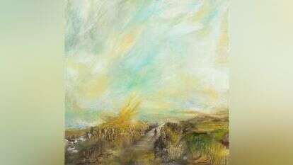 ניפוץ הסיפור הגדול מביא מאבק גדול וגם ברכה גדולה בכנפיו. רחל גבירצמן, אדם, שמן על קנבס, 2012