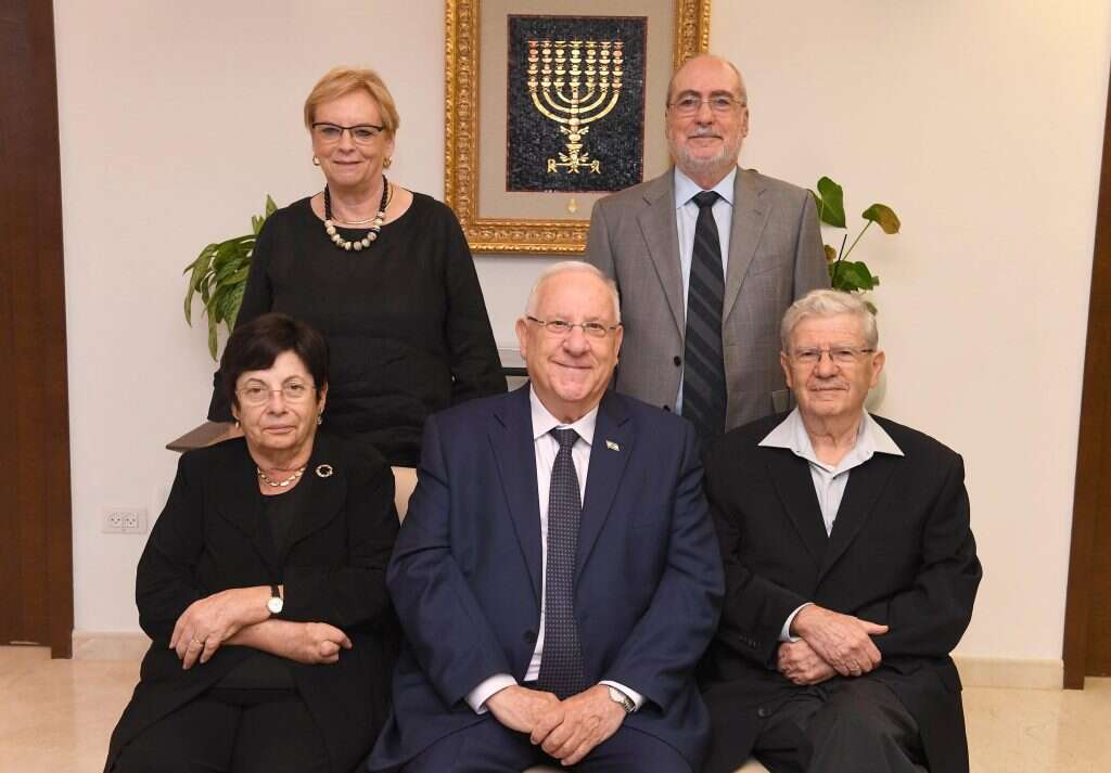 הנשיא ריבלין עם נשיאי העליון גרוניס, בייניש, בר ונאור. | מארק ניימן, לע"מ