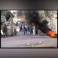 התפרעות ברמאללה באינתיפאדה הראשונה, 1988. | לע"מ