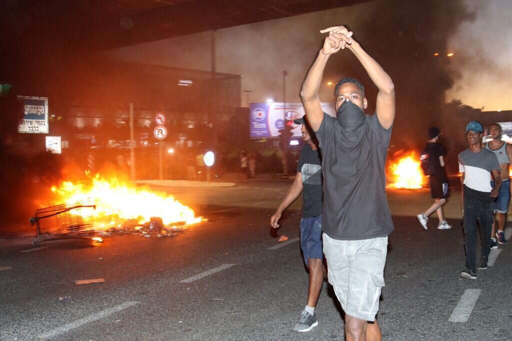 הפגנת העדה האתיופית, יולי 2019. | הרצי שפירא