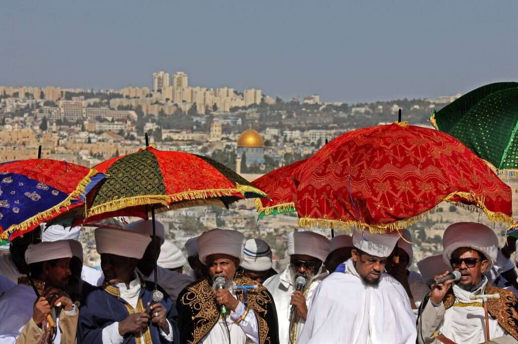 יהודי אתיופיה בתפילת חג הסיגד, ארכיון. | AFP יהודי אתיופיה בתפילת חג הסיגד, ארכיון. | AFP