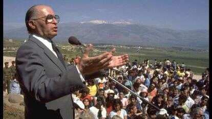 מנחם בגין, 1981. | חנניה הרמן, לע"מ