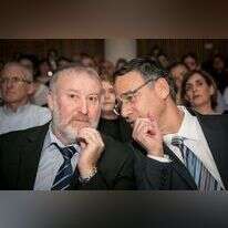 ניצן ומנדלבליט בטקס הפרידה מניצן, השבוע. | אוליבייה פיטוסי, פלאש 90