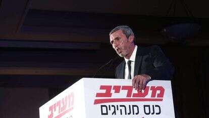 השר פרץ בכנס מעריב, השבוע. | מרים אלסטר - פלאש 90 השר פרץ בכנס מעריב, השבוע. | מרים אלסטר - פלאש 90