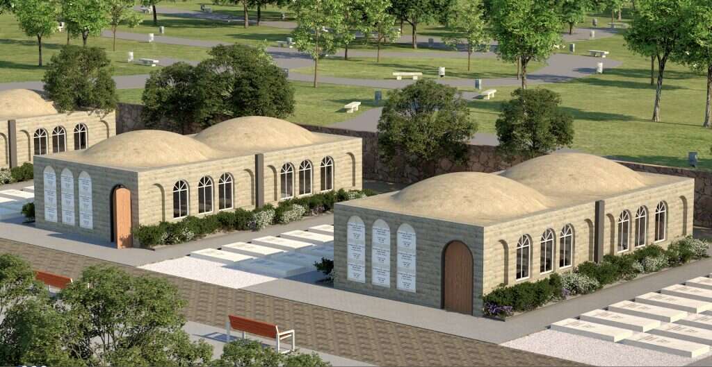 "כולם מסכימים שלפי ההלכה אפשר לקבור כך, אז למה שלא נעשה זאת?". הדמיית "קבורת ארץ ישראל". הדמיות: אדריכל אלישע מור "כולם מסכימים שלפי ההלכה אפשר לקבור כך, אז למה שלא נעשה זאת?". הדמיית "קבורת ארץ ישראל". הדמיות: אדריכל אלישע מור