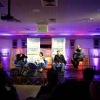 אחינועם ניני ויוסי דגן (במרכז) בפאנל בשומרון