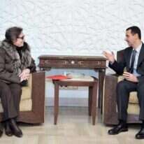 ג'מילה בוחירד בפגישה עם נשיא סוריה בשנת 2009. | EPA