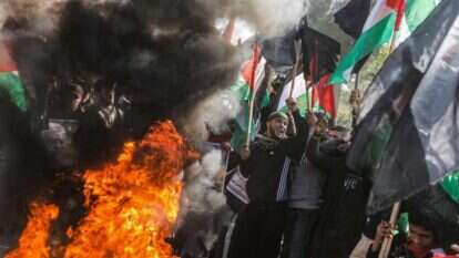 מחאת חמאס ברצועה. | AFP