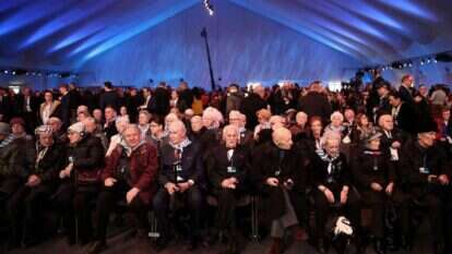 טקס הזיכרון באושוויץ לציון יום השואה הבינלאומי, 2020. | EPA